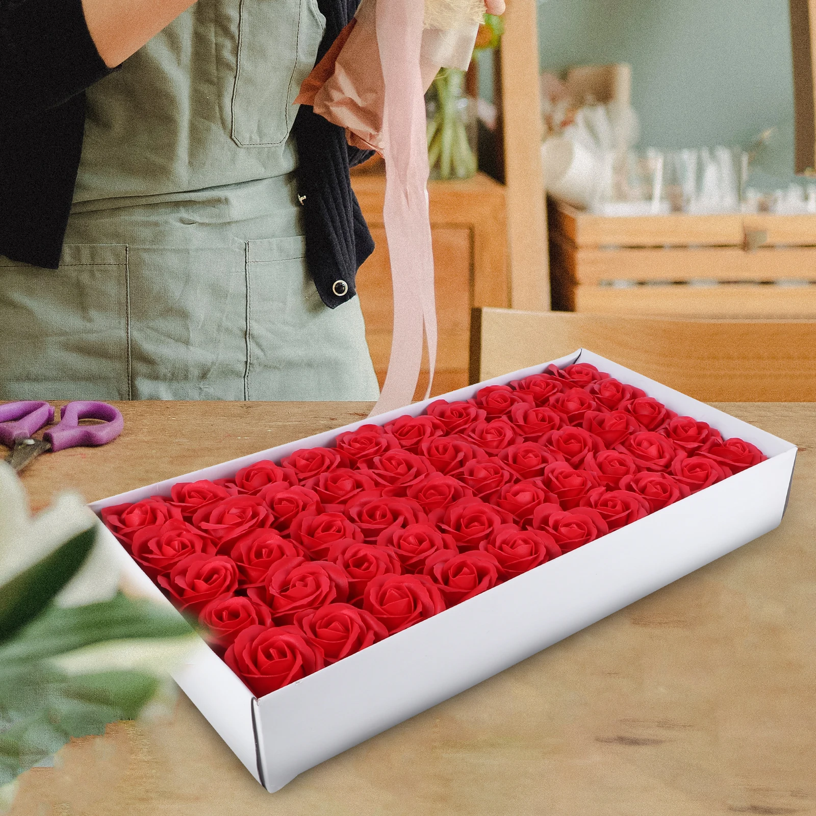 50 Pcs Bouquet of Rose Soap Surprise Gift Flower Festival Decoration Artificial Valentine's Day's Home Wedding Household
50 Pcs Bouquet of Rose Soap Surprise Gift Flower Festival Decoration Artificial Valentine's Day's Home Wedding Household