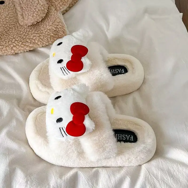 real pictures Hello Kitty Cotton Slippers for Women 2025 new Autumn Winter Home Anti slip black white Khaki Waterproof Shoes
real pictures Hello Kitty Cotton Slippers for Women 2025 new Autumn Winter Home Anti slip black white Khaki Waterproof Shoes