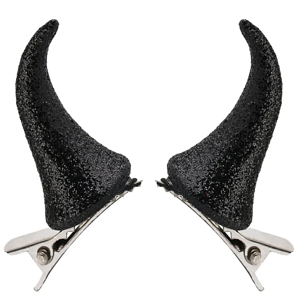 Black Devil Horns Headband with Hair Clips for Halloween Costume, Demon Horn Accessories
Black Devil Horns Headband with Hair Clips for Halloween Costume, Demon Horn Accessories