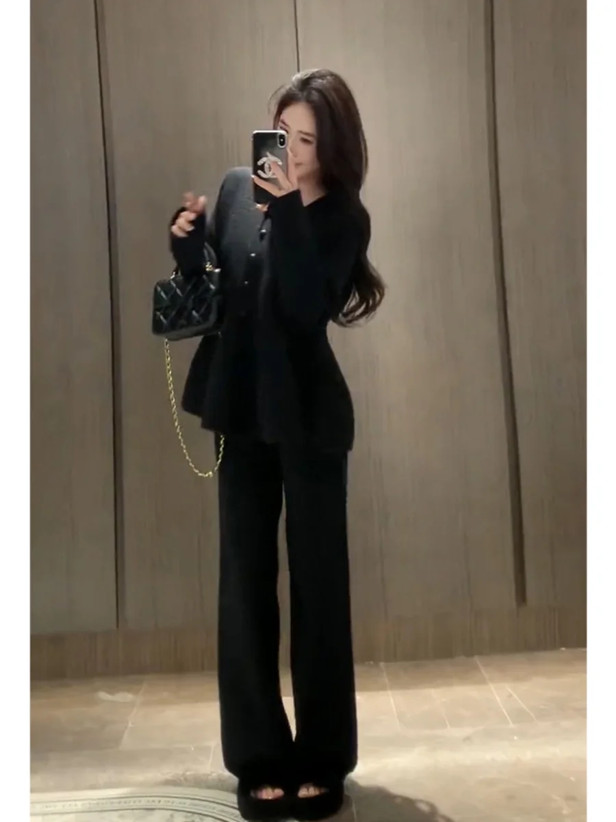 Вязаный длинный комплект Sweet Sister, женские модные повседневные брюки с прямыми штанинами, костюм из двух предметов, осенне-летняя одежда
Вязаный длинный комплект Sweet Sister, женские модные повседневные брюки с прямыми штанинами, костюм из двух предметов, осенне-летняя одежда