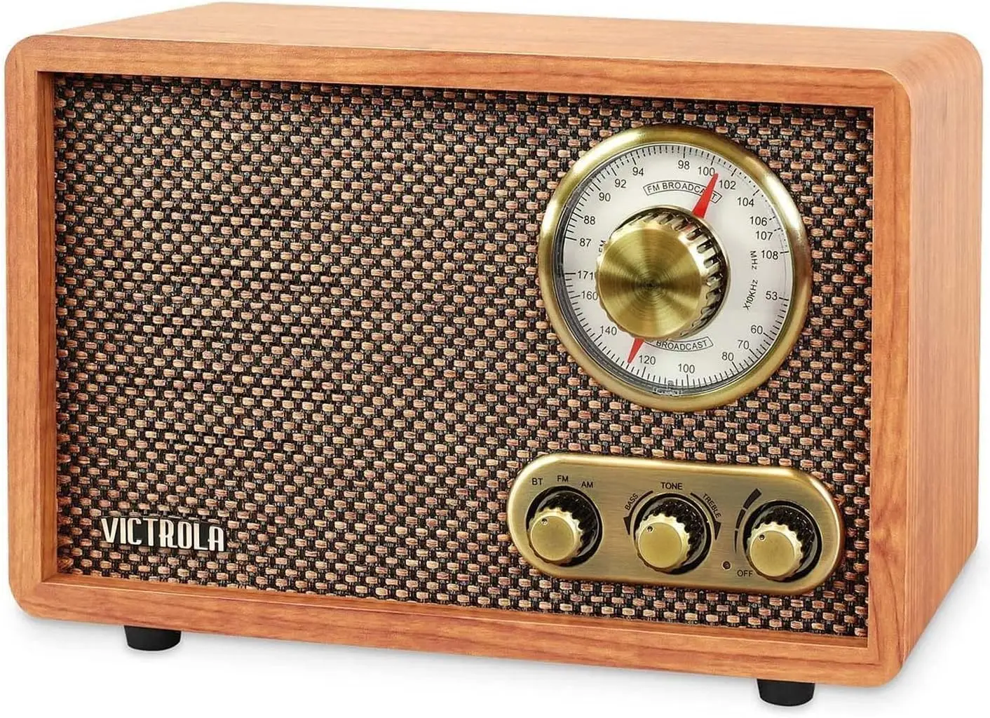 Винтажное деревянное Bluetooth-радио с AM/FM-тюнером, регулятором басов и беспроводной передачей звука, цвет орех
Винтажное деревянное Bluetooth-радио с AM/FM-тюнером, регулятором басов и беспроводной передачей звука, цвет орех