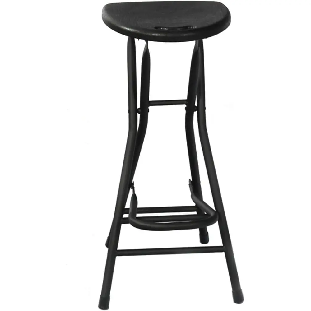 Black 28 Inch Folding Bar Stool with Handle, Heart-Shaped Counter Height Chair for Kitchen or Camping, Supports 250 Lbs, 1 Pack
Black 28 Inch Folding Bar Stool with Handle, Heart-Shaped Counter Height Chair for Kitchen or Camping, Supports 250 Lbs, 1 Pack