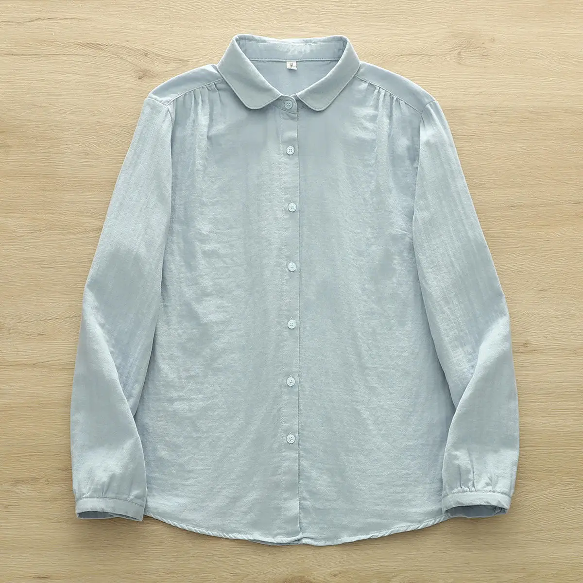 Women's Soft Double Layer Cotton Long Sve irt Fall New Sle Pure Cotton Gauze Doll Collar Comfortable Skin-friendly
Women's Soft Double Layer Cotton Long Sve irt Fall New Sle Pure Cotton Gauze Doll Collar Comfortable Skin-friendly