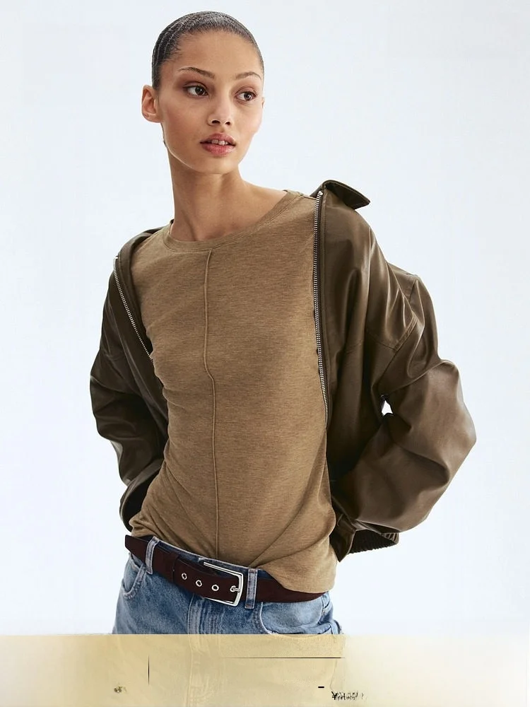 Новинка весенней коллекции: Женский лонгслив H&M из смесовой шерсти, полиэстера и вискозы с отворотом по низу, для повседневной носки
Новинка весенней коллекции: Женский лонгслив H&M из смесовой шерсти, полиэстера и вискозы с отворотом по низу, для повседневной носки