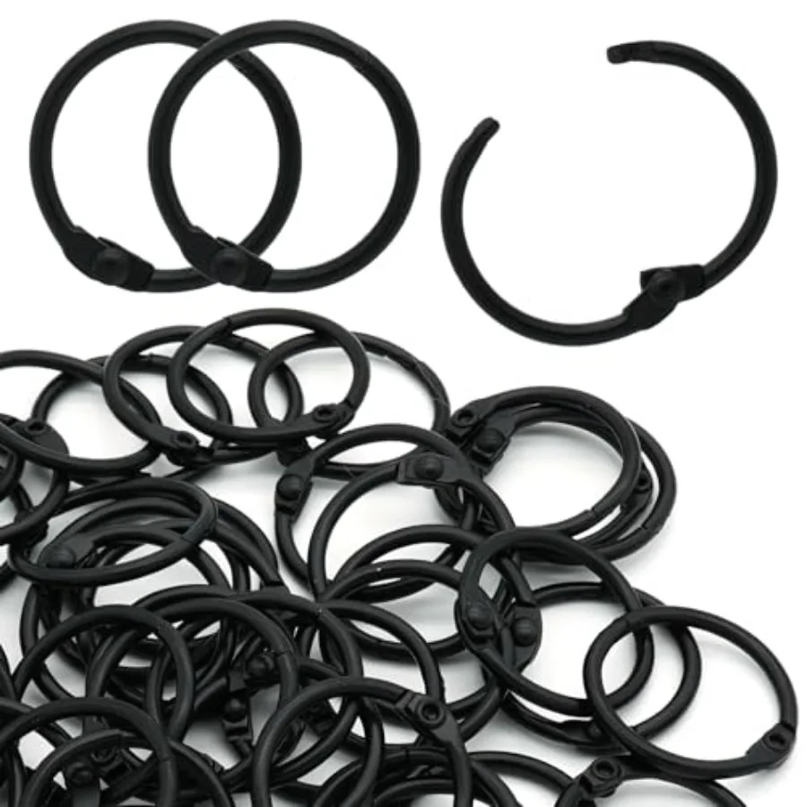 50 Pcs 3/4 Inch Binder Rings, Loose Leaf Binder Book Rings Black Paper Rings, Metal Index Card Rings Binder Clip Rings for Flas
50 Pcs 3/4 Inch Binder Rings, Loose Leaf Binder Book Rings Black Paper Rings, Metal Index Card Rings Binder Clip Rings for Flas