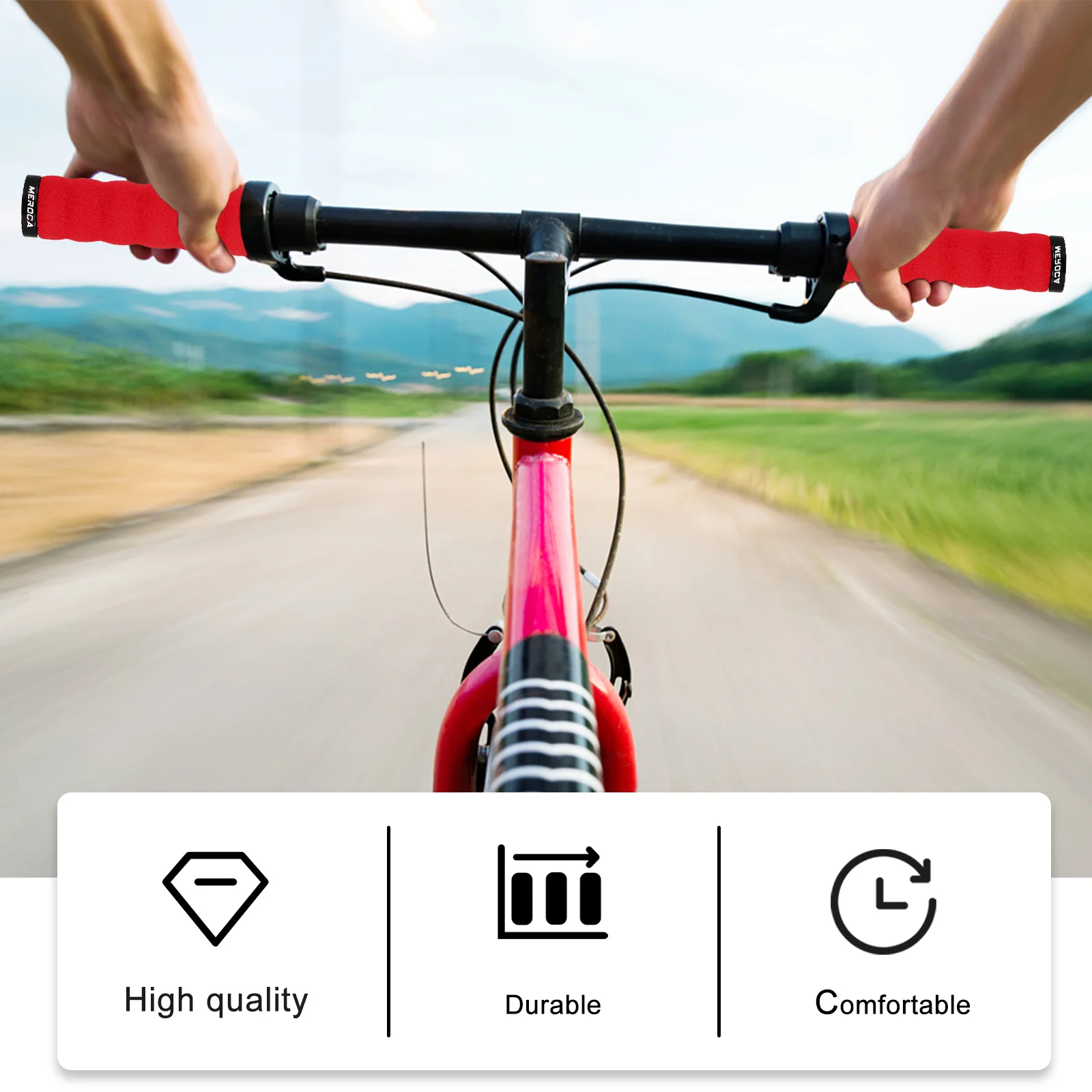 2Pcs Non-Skid Bike Handlebar Grip Cover Rubber and Plastic Lightweight Comfortable for Long Rides Fit Most Bikes with Lock Ring
2Pcs Non-Skid Bike Handlebar Grip Cover Rubber and Plastic Lightweight Comfortable for Long Rides Fit Most Bikes with Lock Ring