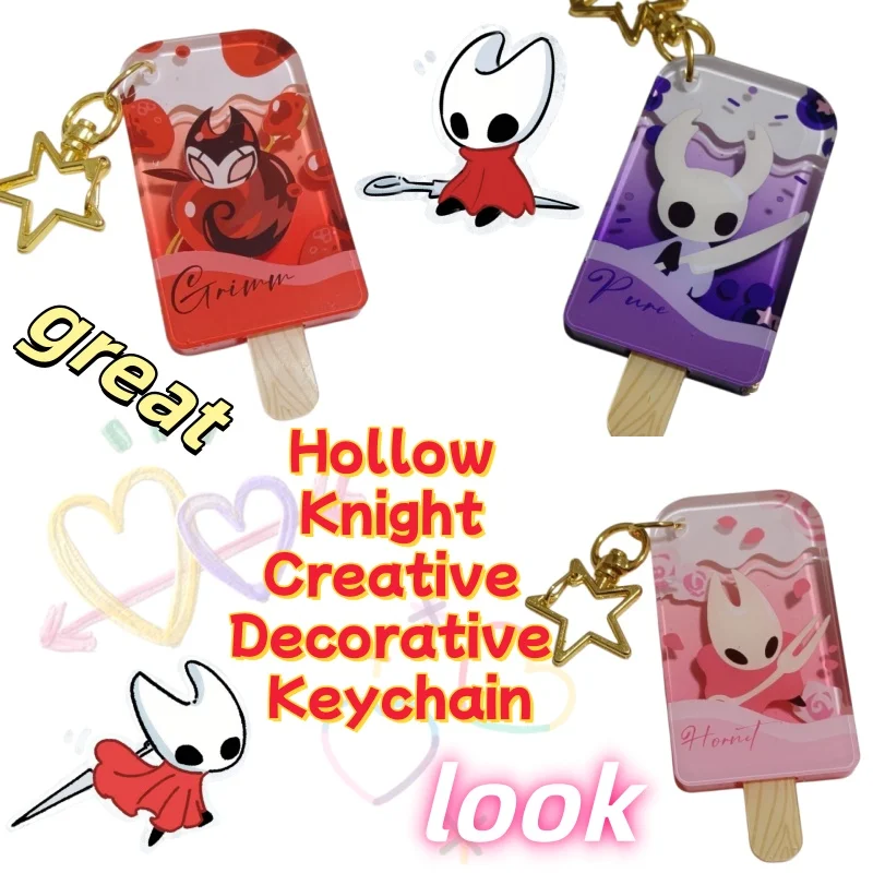 Hollow Knight Surrounding Cartoon Cute Acrylic Ice Stick Keychain Creative Pendant Student Backpack Decoration
Hollow Knight Surrounding Cartoon Cute Acrylic Ice Stick Keychain Creative Pendant Student Backpack Decoration