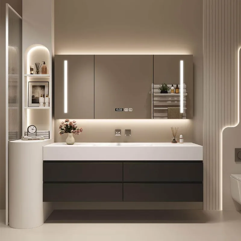 Small Mirror Bathroom Cabinet Over Wooden Decorations Skincare Drawers Cupboard Toilet Organizer Archivadores Home Furniture
Small Mirror Bathroom Cabinet Over Wooden Decorations Skincare Drawers Cupboard Toilet Organizer Archivadores Home Furniture