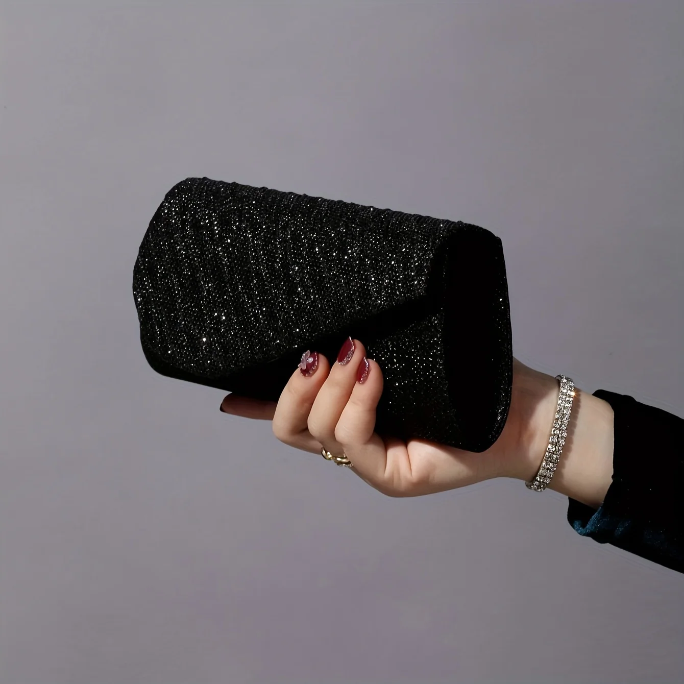 Elegant Solid Color Glitter Pleated Evening Bag, Women's Closure Wedding Clutch Bag With Detachable Chain Strap, Perfect Dinner
Elegant Solid Color Glitter Pleated Evening Bag, Women's Closure Wedding Clutch Bag With Detachable Chain Strap, Perfect Dinner