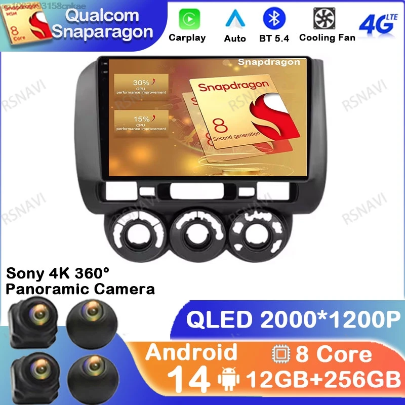 Android 14 Car Radio For Honda Jazz 1 GD 2001 - 2008 Fit 2001-2009 GPS Stereo Wireless Carplay Auto Viedo Player Multimedia BT
Android 14 Car Radio For Honda Jazz 1 GD 2001 - 2008 Fit 2001-2009 GPS Stereo Wireless Carplay Auto Viedo Player Multimedia BT