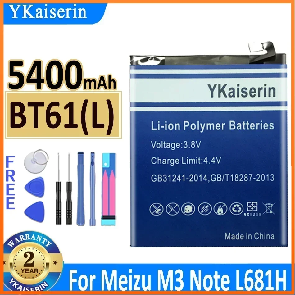5400mAh YKaiserin BT61 Battery for Meizu Meizy M3 Note M3Note L681 L681H /M3 Note M3Note M681 M681H Portablet Batteries Warranty
5400mAh YKaiserin BT61 Battery for Meizu Meizy M3 Note M3Note L681 L681H /M3 Note M3Note M681 M681H Portablet Batteries Warranty