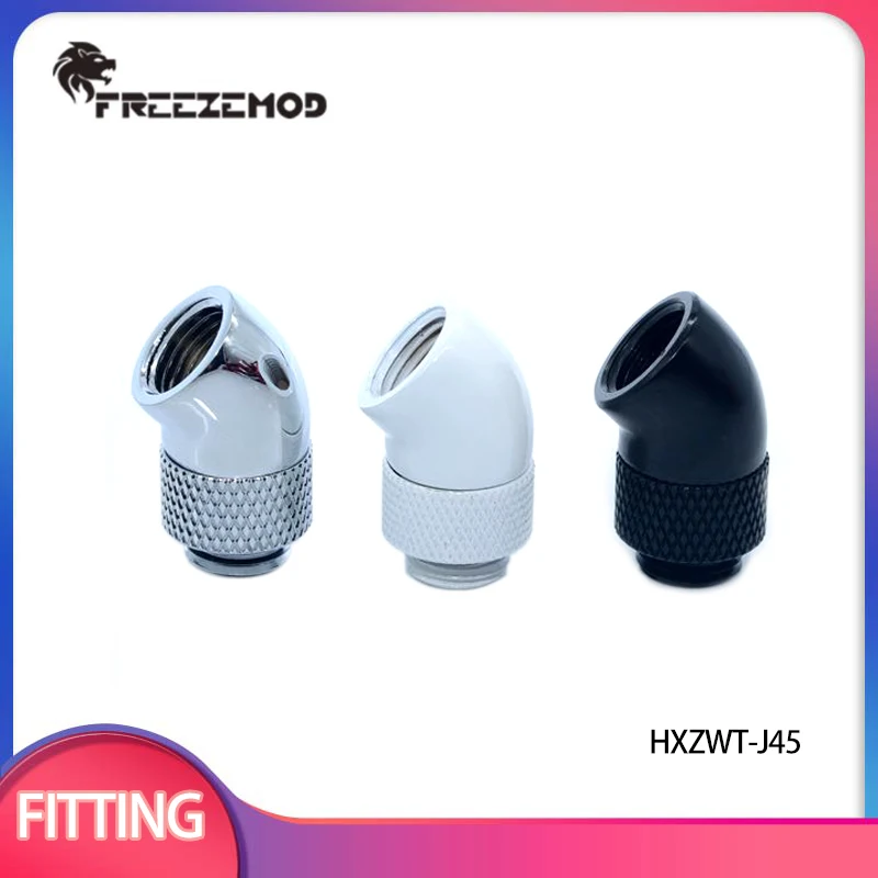 FREEZEMOD 45/90 Degree Connector 360 Rotary G1/4'' Thread Brass Adapter Computer PC Water Cooler Fitting HXZWT-J90
FREEZEMOD 45/90 Degree Connector 360 Rotary G1/4'' Thread Brass Adapter Computer PC Water Cooler Fitting HXZWT-J90