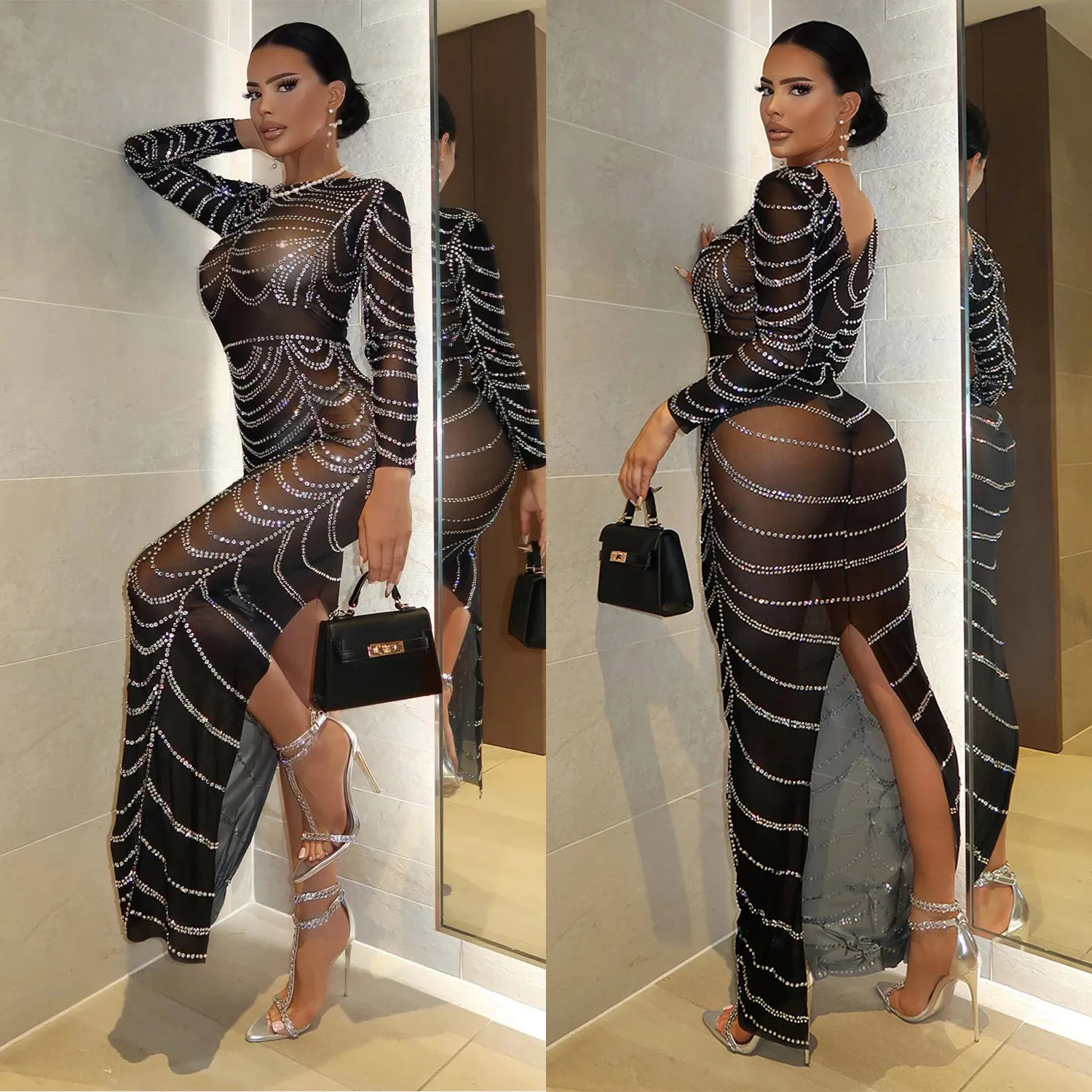 Sheer Rhinestone Luxury Dress Women Sexy Club Long Robe 2023 Female Party Prom One Piece Dress Elegant Evening Birthday Vestido
Sheer Rhinestone Luxury Dress Women Sexy Club Long Robe 2023 Female Party Prom One Piece Dress Elegant Evening Birthday Vestido