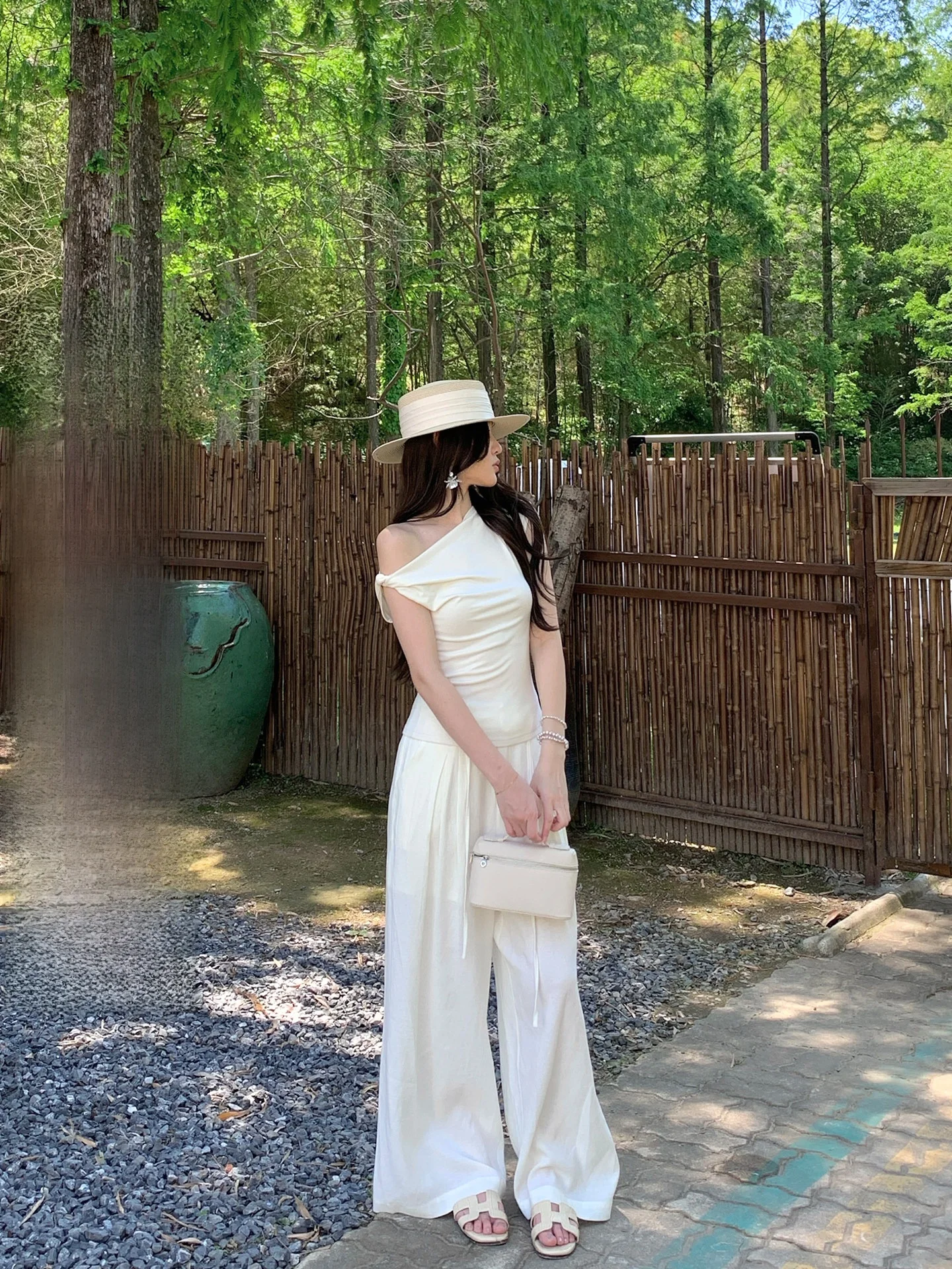 White Casual Wide Leg Suit Pants Women's High Waist Drawstring Waist Summer Lenzing Fiber Korean Style Yellow One Grain
White Casual Wide Leg Suit Pants Women's High Waist Drawstring Waist Summer Lenzing Fiber Korean Style Yellow One Grain
