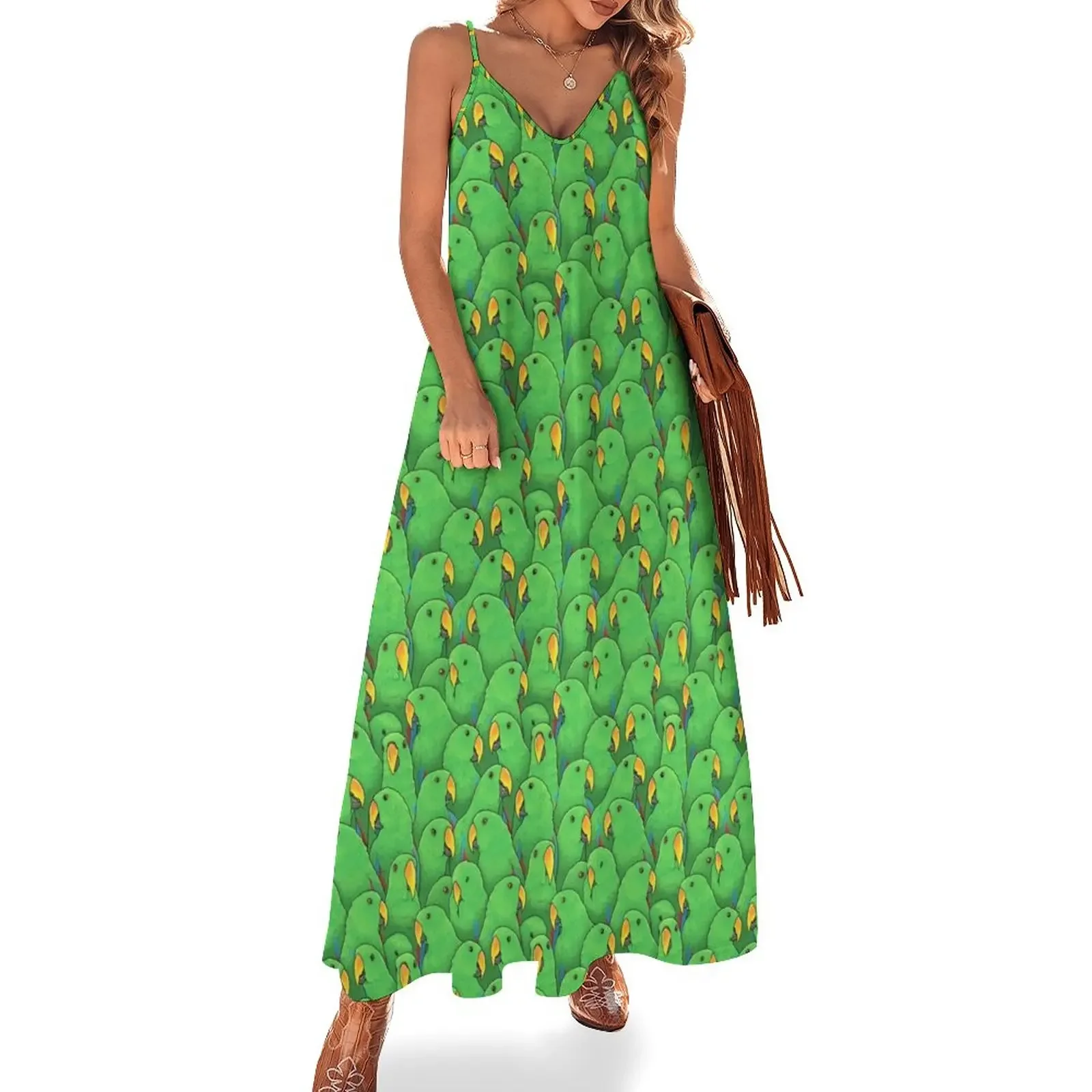 Male Eclectus Parrots Sleeveless Dress luxury evening dress woman for wedding Women's summer long dress
Male Eclectus Parrots Sleeveless Dress luxury evening dress woman for wedding Women's summer long dress