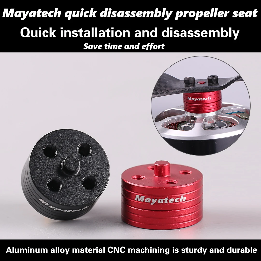 Mayatech CNC RC Aluminum Alloy Quick Release Propeller Seat Tarot CW CCW For DIY Multirotor Drone Quadcopter Self-tightening
Mayatech CNC RC Aluminum Alloy Quick Release Propeller Seat Tarot CW CCW For DIY Multirotor Drone Quadcopter Self-tightening