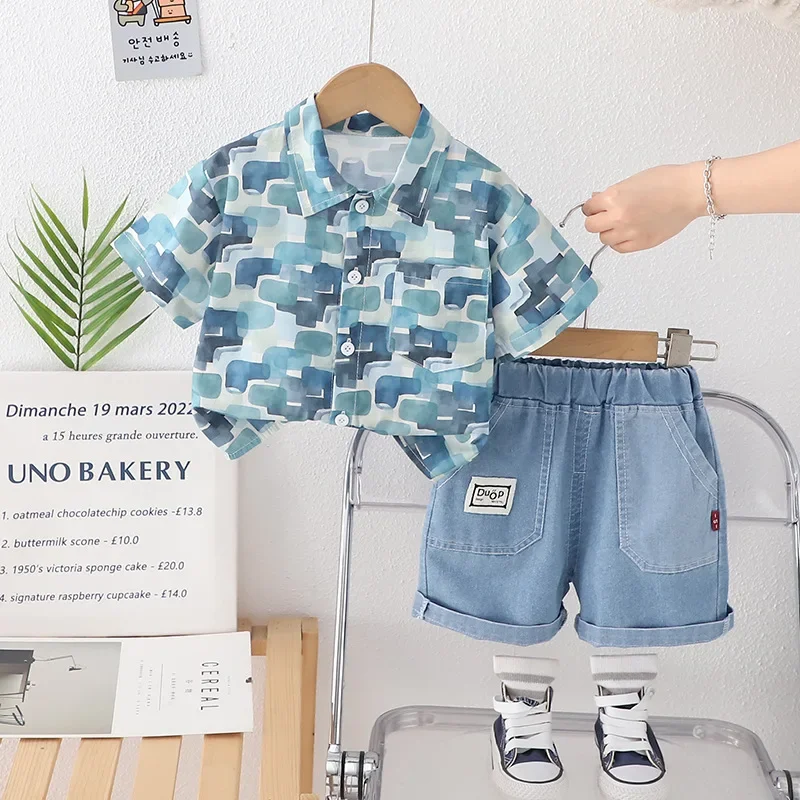 Summer Baby Boys Clothes Suit Children Fashion Short Sleeved Shirt Shorts 2Pcs/Sets Kids Clothing Infant Casual Cotton Costume
Summer Baby Boys Clothes Suit Children Fashion Short Sleeved Shirt Shorts 2Pcs/Sets Kids Clothing Infant Casual Cotton Costume