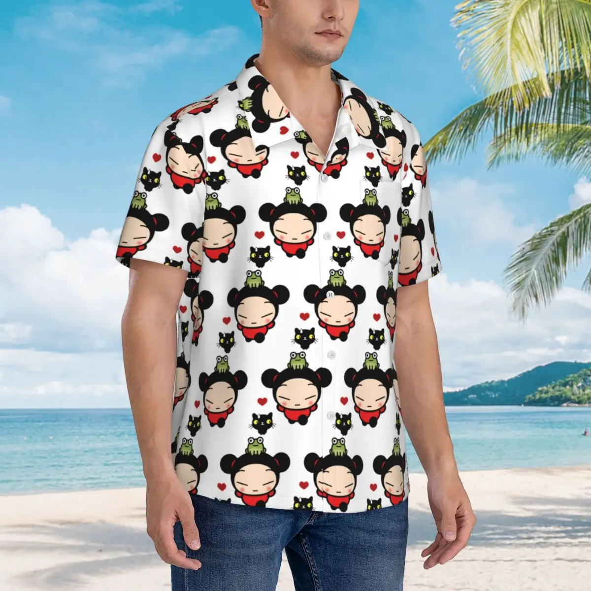 Cute Lovely Cartoon Pucca Hawaiian Shirts Casual Men Short Sleeve Shirt for Summer Beach Men's Lapel Tops
Cute Lovely Cartoon Pucca Hawaiian Shirts Casual Men Short Sleeve Shirt for Summer Beach Men's Lapel Tops
