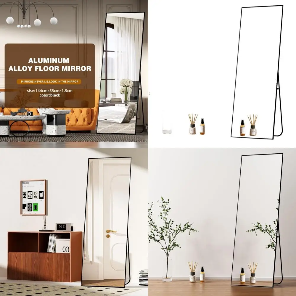 Зеркало напольное 57x20, в алюминиевой раме, подходит для гостиной и гардеробной, черное
Зеркало напольное 57x20, в алюминиевой раме, подходит для гостиной и гардеробной, черное