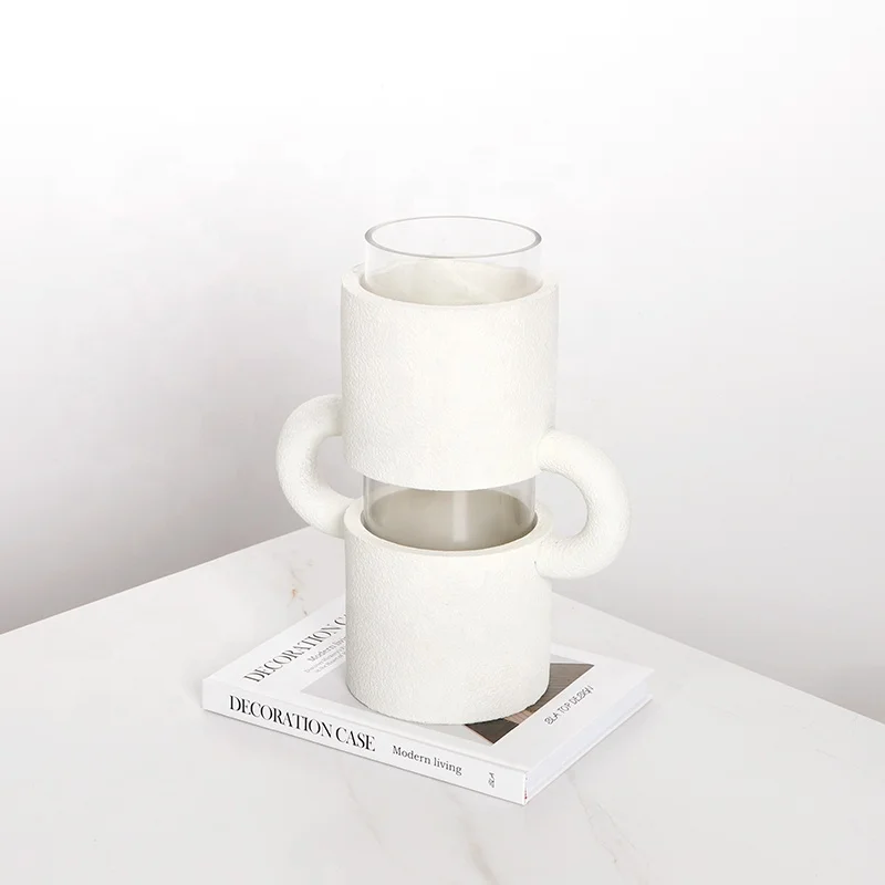 Interior Nordic White Resin Flower Vase for Home Decor Office Desktop Living Room Decor Glass Vase
Interior Nordic White Resin Flower Vase for Home Decor Office Desktop Living Room Decor Glass Vase