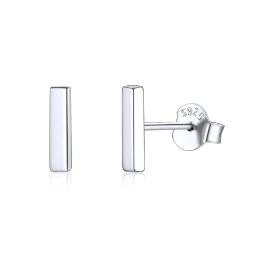 ChicSilver 925 Sterling Silver Earrings Dainty Bar/Circle/Triangle/Star/Ball Stud Earrings for Women with Gift Box, Hypoallerge
ChicSilver 925 Sterling Silver Earrings Dainty Bar/Circle/Triangle/Star/Ball Stud Earrings for Women with Gift Box, Hypoallerge