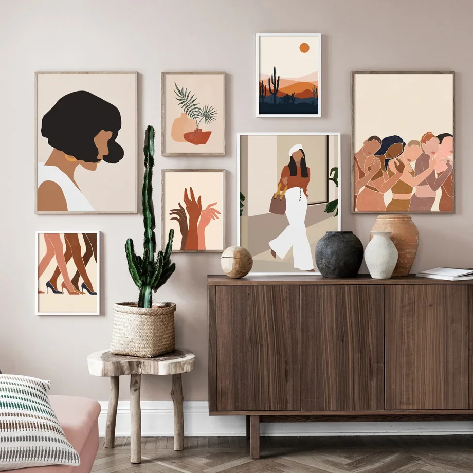 Fashion Girl Plant Landscape illustration Wall Art Canvas Painting Nordic Posters And Prints Wall Pictures For Living Room Decor 
Fashion Girl Plant Landscape illustration Wall Art Canvas Painting Nordic Posters And Prints Wall Pictures For Living Room Decor