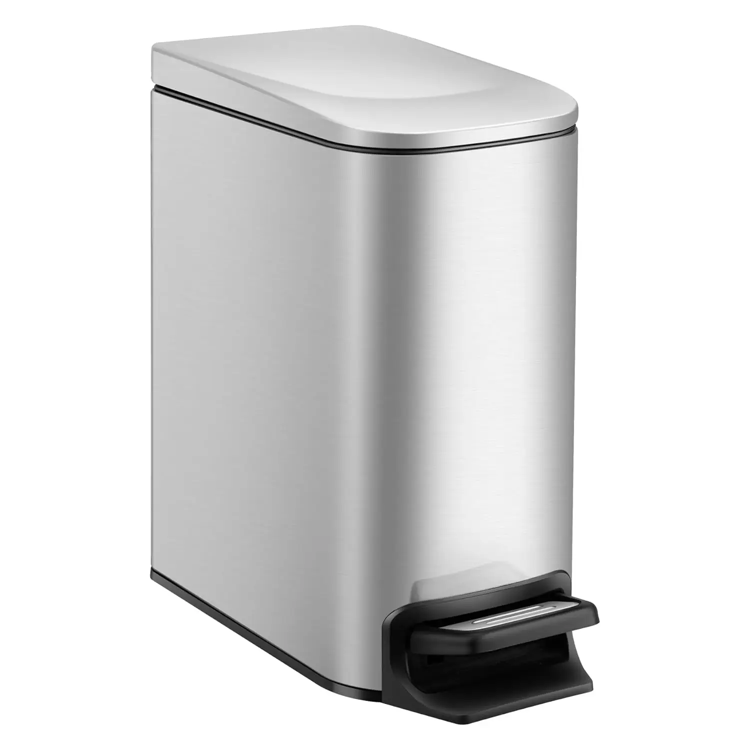 Slim Soft-Close Step Pedal Trash Can, 6L Stainless Steel Garbage Bin for Bathroom Kitchen Office (Silver)
Slim Soft-Close Step Pedal Trash Can, 6L Stainless Steel Garbage Bin for Bathroom Kitchen Office (Silver)