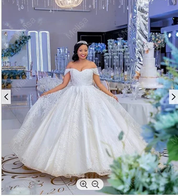 Customized Nigerian African Plus Size Wedding Dresses Sweep Off The Shoulder Sweetheart Black Girls Ballgown Bridal Gowns
Customized Nigerian African Plus Size Wedding Dresses Sweep Off The Shoulder Sweetheart Black Girls Ballgown Bridal Gowns