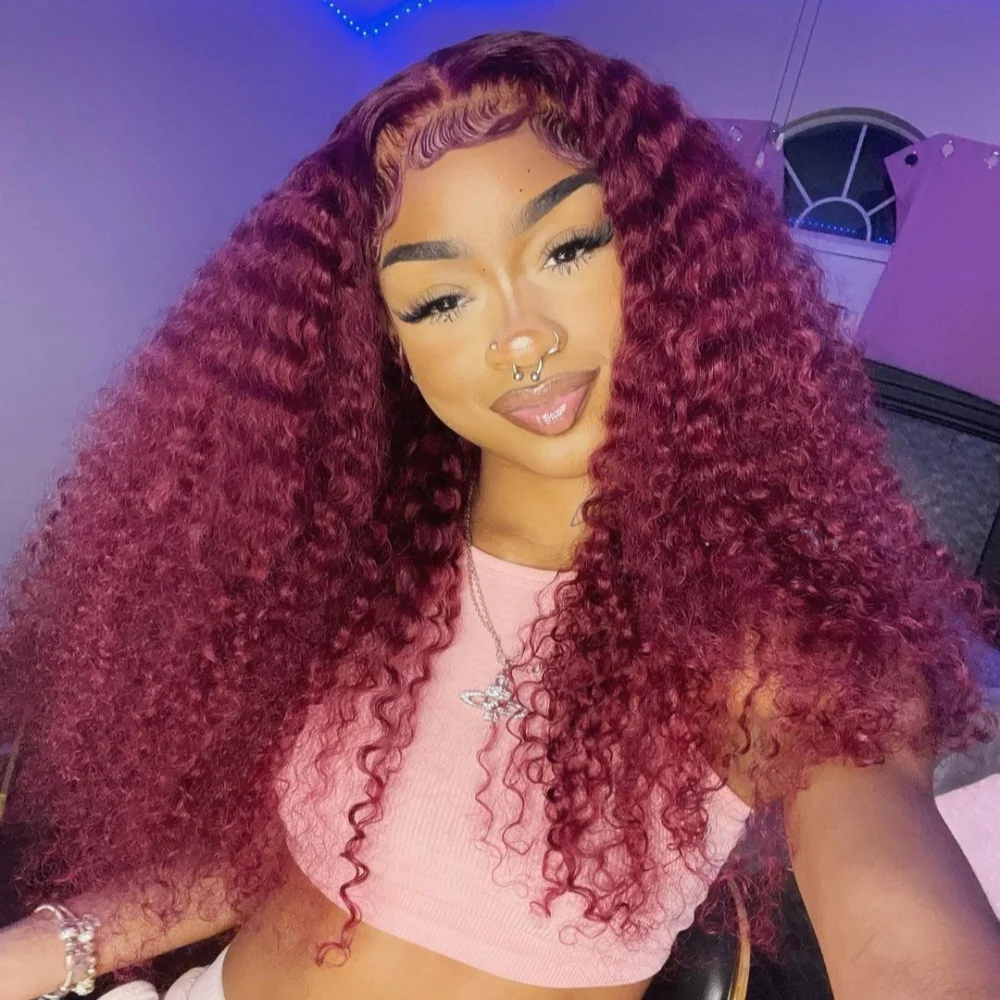 Glueless Wigs Ready To Wear 99J Burgundy Colored Curly Human Hair 7x5 13x4 Pre Cut Lace Wig Brazilian 100% Human Hair For Women
Glueless Wigs Ready To Wear 99J Burgundy Colored Curly Human Hair 7x5 13x4 Pre Cut Lace Wig Brazilian 100% Human Hair For Women