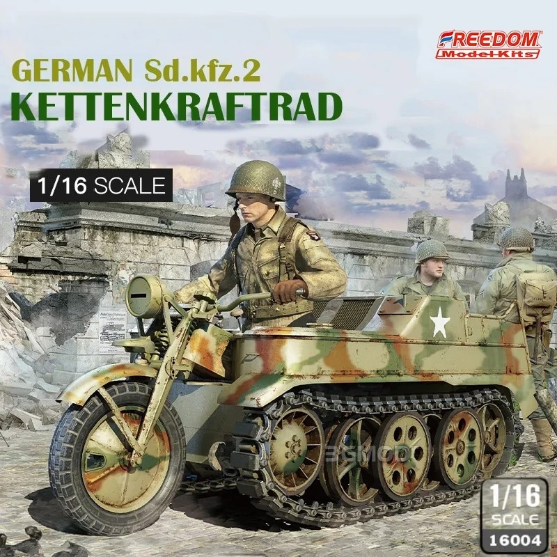 Freedom Assembly Model Kit 16004 German Sdkfz.2 Half Track Armored Vehicle 1/16
Freedom Assembly Model Kit 16004 German Sdkfz.2 Half Track Armored Vehicle 1/16