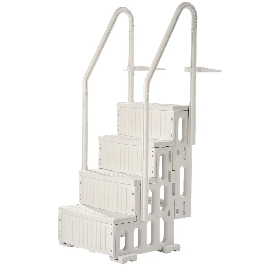 Swimming Pool Ladder, 4-Step Double Handrails Stairs with Non-slip Heavy Duty Steps, Max Load Capacity 400 lbs, for 48-54 In
Swimming Pool Ladder, 4-Step Double Handrails Stairs with Non-slip Heavy Duty Steps, Max Load Capacity 400 lbs, for 48-54 In