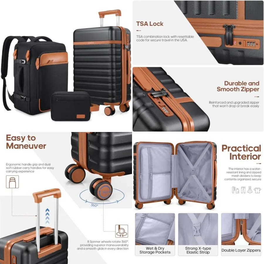 Luggage s, Carry On Luggage 20In With Spinner Wheels, PC Hardside Suitcase Set with TSA Lock, Durable Carry On Suitcase With Tr
Luggage s, Carry On Luggage 20In With Spinner Wheels, PC Hardside Suitcase Set with TSA Lock, Durable Carry On Suitcase With Tr
