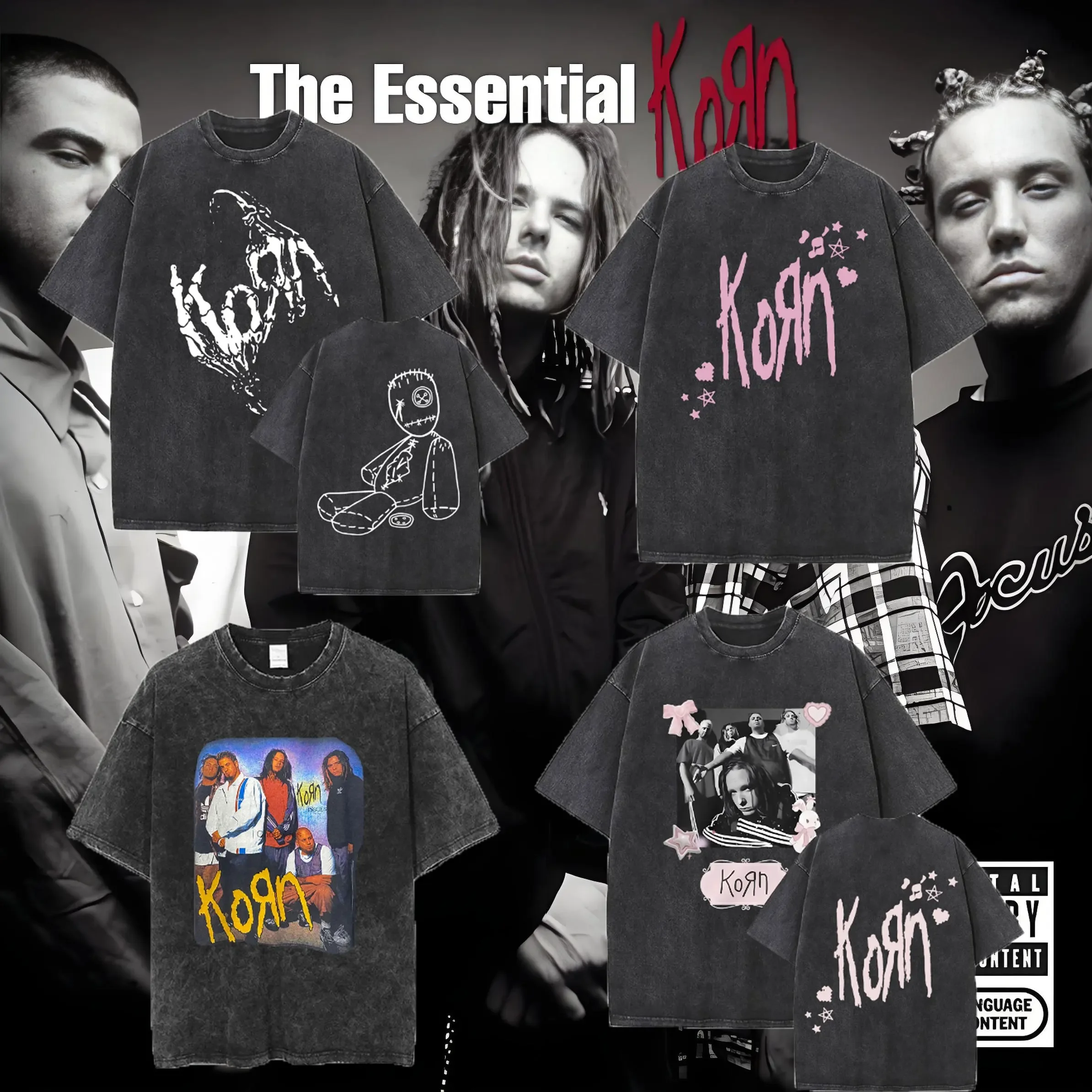 Korn Follow The Leader 20Th Anniversary Washed T Shirt Metal Gothic Rock Band T Shirts Men Vintage Oversized T-shirt Street Wear
Korn Follow The Leader 20Th Anniversary Washed T Shirt Metal Gothic Rock Band T Shirts Men Vintage Oversized T-shirt Street Wear