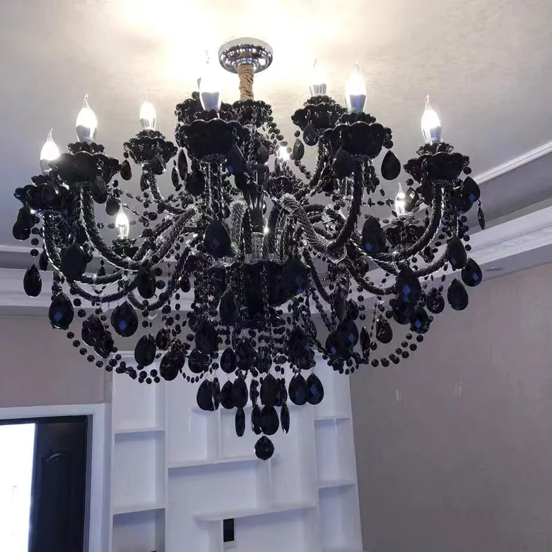 Black Chandelier Living Room Crystal Chandelier Light Dining Room Bedroom Hanging Lamp Villa Hotel Clothing Store LED Chandelier
Black Chandelier Living Room Crystal Chandelier Light Dining Room Bedroom Hanging Lamp Villa Hotel Clothing Store LED Chandelier