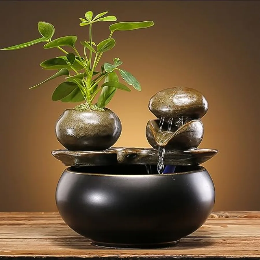 Ceramic Tabletop Fountain for Indoor and Home Decoration Table Desk Office Patio Black 2
Ceramic Tabletop Fountain for Indoor and Home Decoration Table Desk Office Patio Black 2