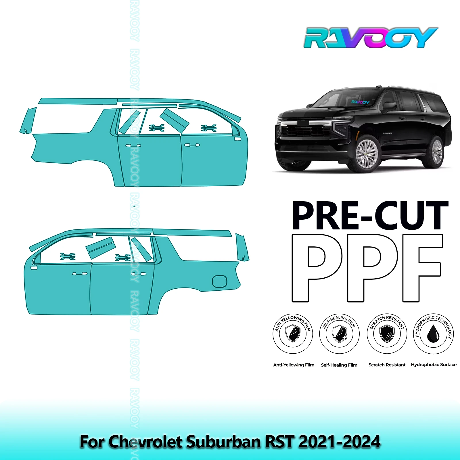 Для Chevrolet Suburban RST 2021-2024 8,5 мил прозрачный матовый комплект предварительно вырезанных дверей PPF и стойки A/B, набор защитных пленки для краски из ТПУ
Для Chevrolet Suburban RST 2021-2024 8,5 мил прозрачный матовый комплект предварительно вырезанных дверей PPF и стойки A/B, набор защитных пленки для краски из ТПУ