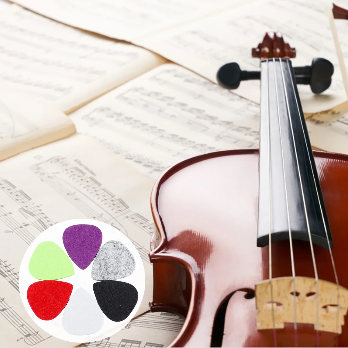 6Pcs Wool Felt Guitar Picks Ultra Thin Durable Ukulele Guitar Plectrum Soft Comfortable Finger Protection Ukulele Pick
6Pcs Wool Felt Guitar Picks Ultra Thin Durable Ukulele Guitar Plectrum Soft Comfortable Finger Protection Ukulele Pick