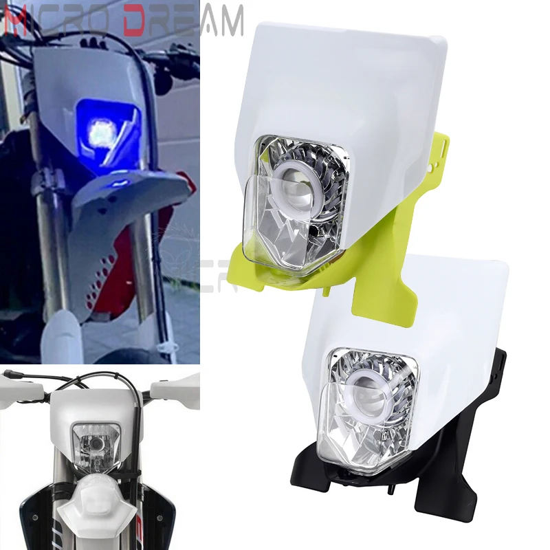 Headlight LED Angel Eyes Projector For FC FX TE FE Enduro 125 250 350 450 501 TX 300 Enduro Motocross Headlamp Head Lamp Lights
Headlight LED Angel Eyes Projector For FC FX TE FE Enduro 125 250 350 450 501 TX 300 Enduro Motocross Headlamp Head Lamp Lights
