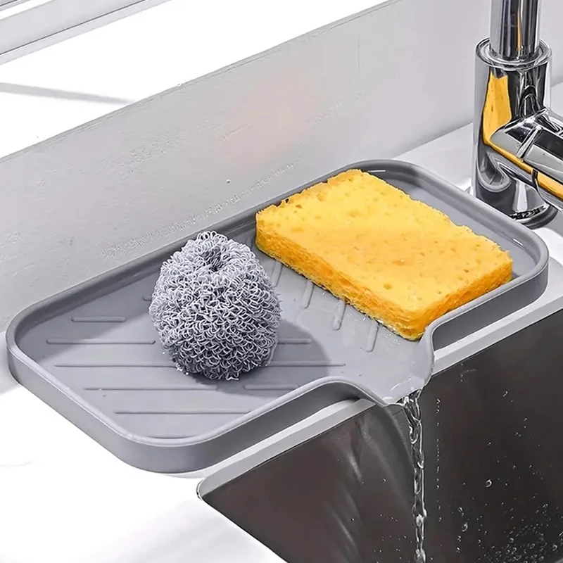 Sink Silicone Tray With Drain Soap Sponge Storage Holder Countertop Sink Scrubber Brush Soap Storage Rack Kitchen Organizer
Sink Silicone Tray With Drain Soap Sponge Storage Holder Countertop Sink Scrubber Brush Soap Storage Rack Kitchen Organizer
