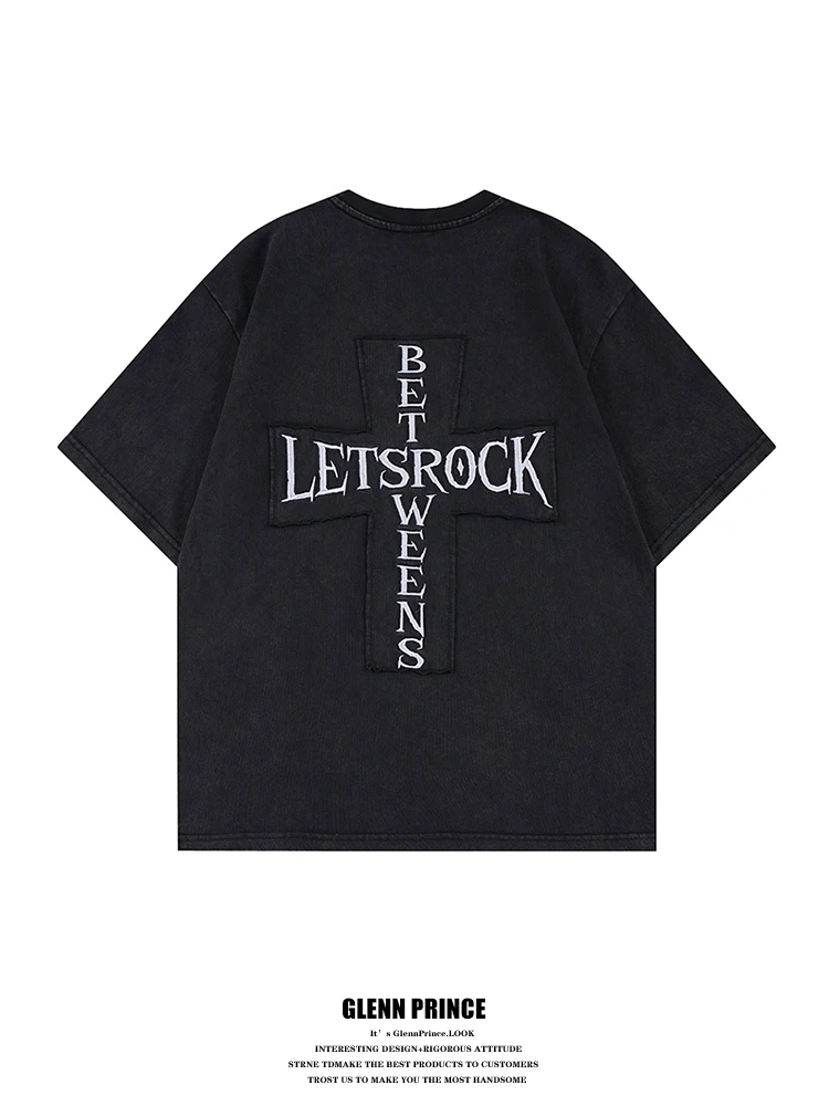 GPstudio Street Style Letter Patchwork Cross Stitch Washed Heavy Short Sleeve Men's Summer Trendy Brand Half Sleeve T-Shirt
GPstudio Street Style Letter Patchwork Cross Stitch Washed Heavy Short Sleeve Men's Summer Trendy Brand Half Sleeve T-Shirt