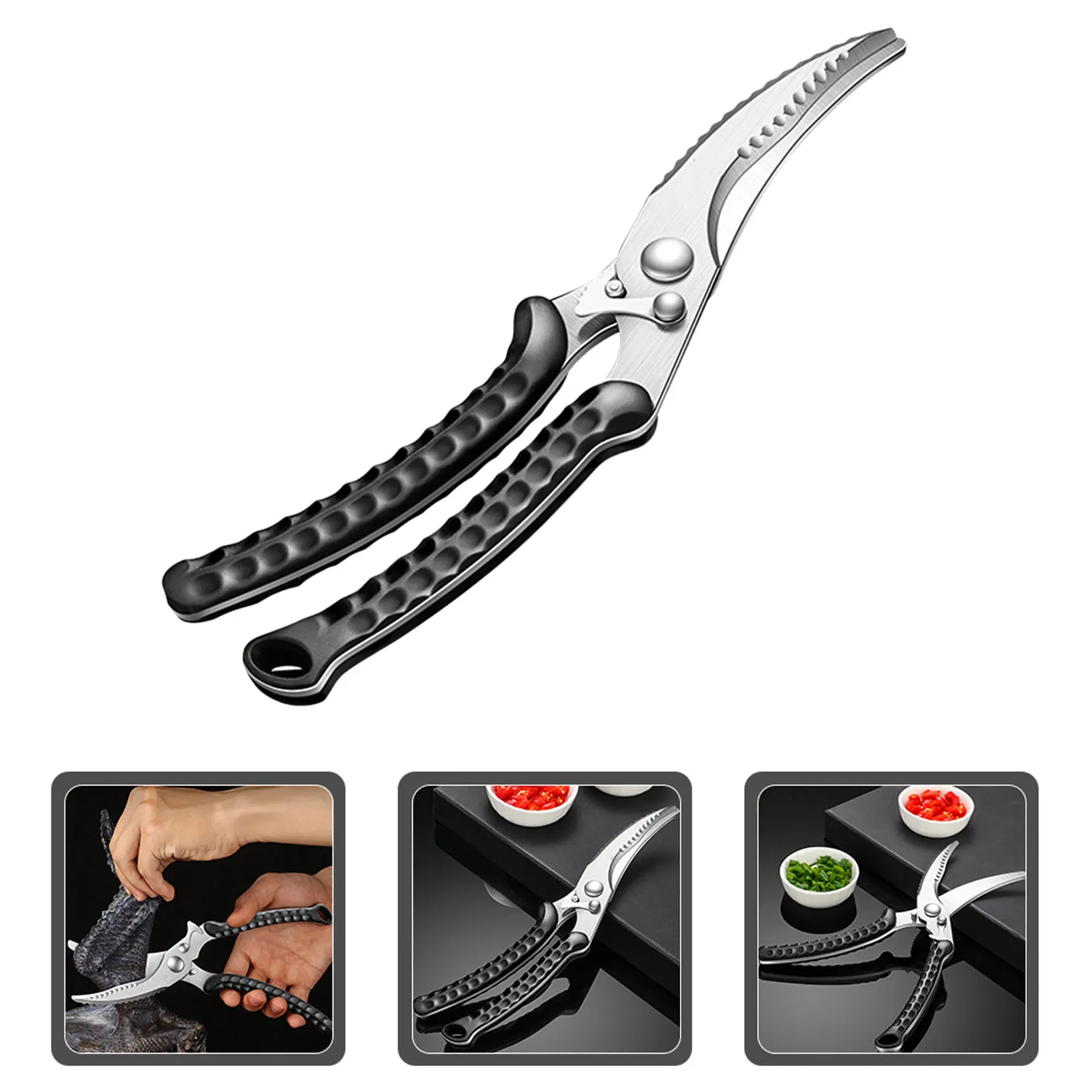 Heavy Duty Chicken Bone Shears Stainless Steel Kitchen Scissors Poultry Shears Blades Fast Meat Cutting Ergonomic Handle
Heavy Duty Chicken Bone Shears Stainless Steel Kitchen Scissors Poultry Shears Blades Fast Meat Cutting Ergonomic Handle