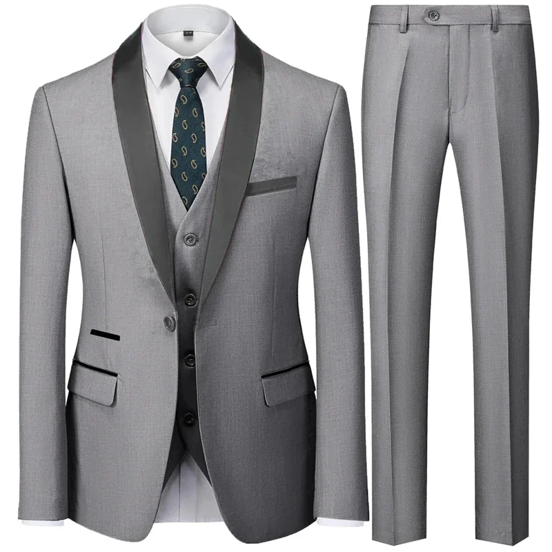 3 PiecesMen Mariage Color Block Collar Suits Jacket Trousers Waistcoat Male Business Casual Wedding Blazers Coat Vest Pants Set
3 PiecesMen Mariage Color Block Collar Suits Jacket Trousers Waistcoat Male Business Casual Wedding Blazers Coat Vest Pants Set