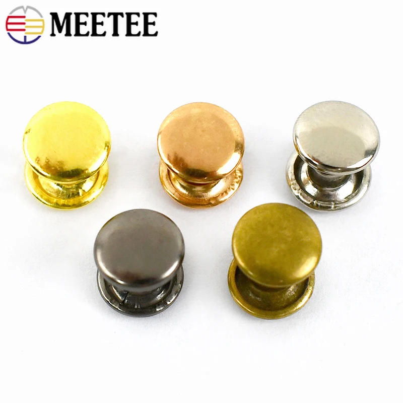 100Sets Meetee Double Sided Cap Rivet Nail 6/8/10mm Color Metal Buckle Leather Bag Strap Decoration Button Hardware Accessories
100Sets Meetee Double Sided Cap Rivet Nail 6/8/10mm Color Metal Buckle Leather Bag Strap Decoration Button Hardware Accessories