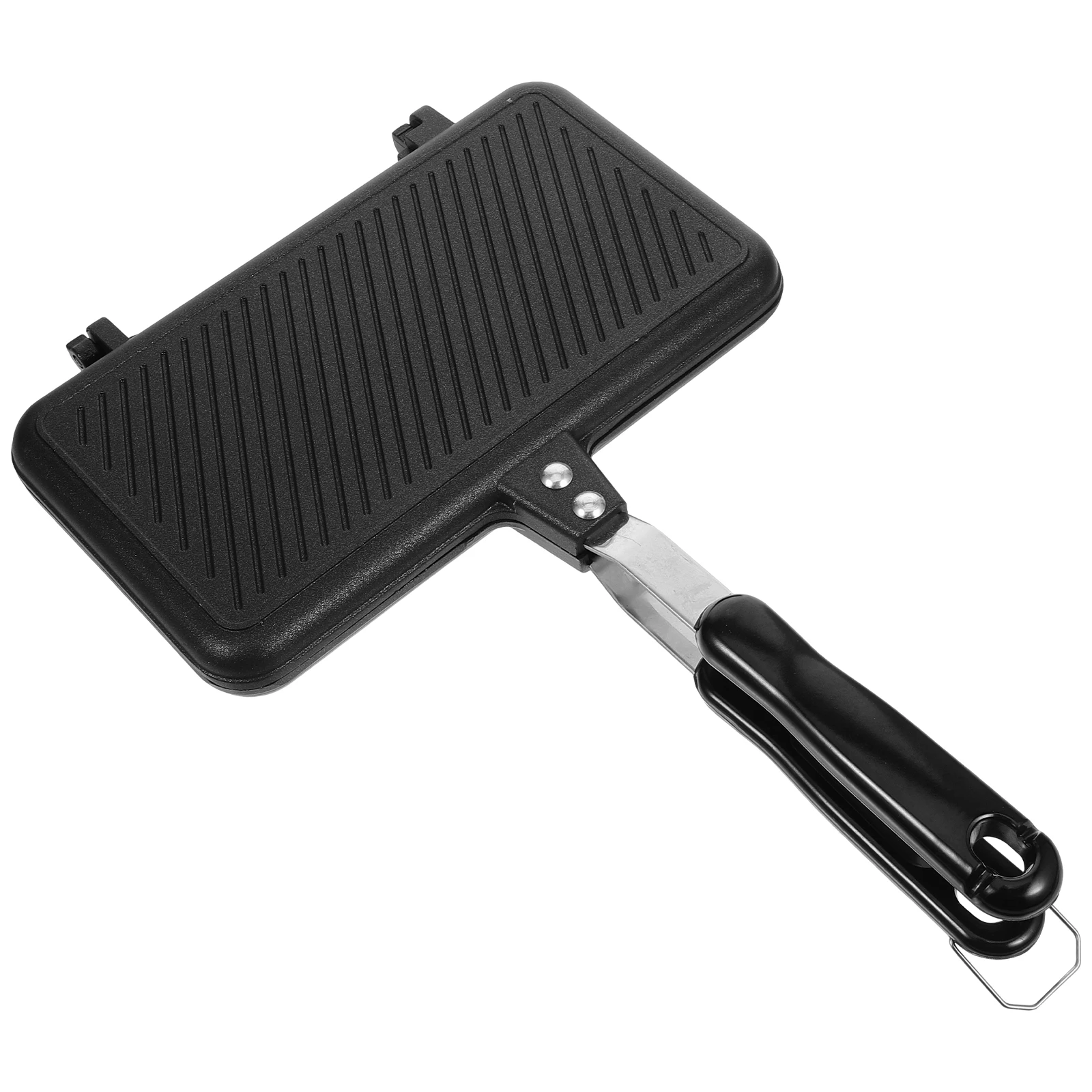 1pc Double Sided Non-Stick Pan For Breakfast Eggs Snacks Gas Stove Use Thickened Plate Ergonomic Handle Sandwich Maker 
1pc Double Sided Non-Stick Pan For Breakfast Eggs Snacks Gas Stove Use Thickened Plate Ergonomic Handle Sandwich Maker