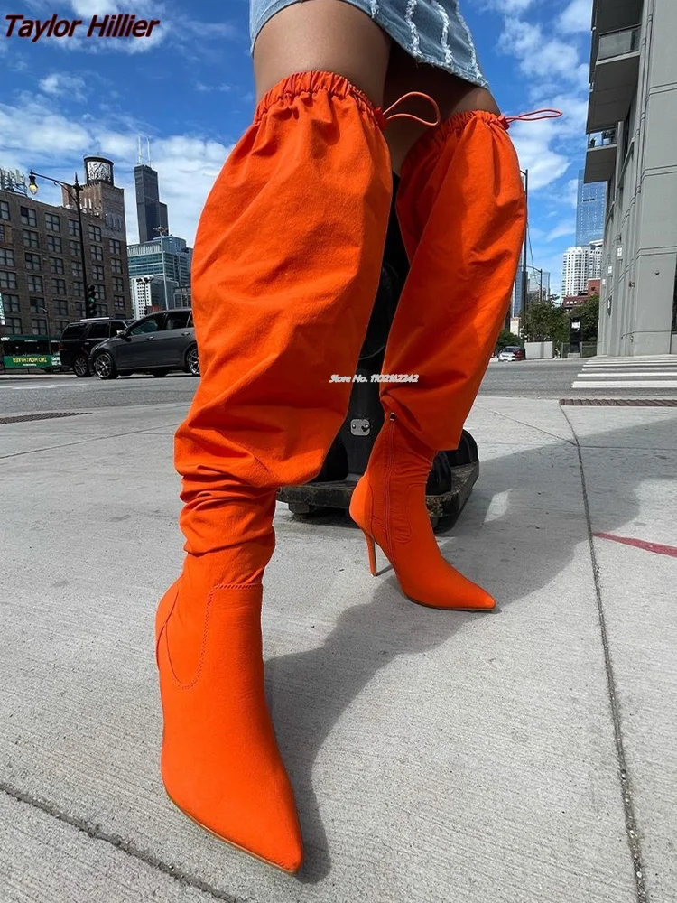 Autumn And Winter Loose Over-The-Knee Boots Sexy Solid Color Pointed Stiletto Elastic Band Stage Catwalk Fashion Boots Women 46
Autumn And Winter Loose Over-The-Knee Boots Sexy Solid Color Pointed Stiletto Elastic Band Stage Catwalk Fashion Boots Women 46
