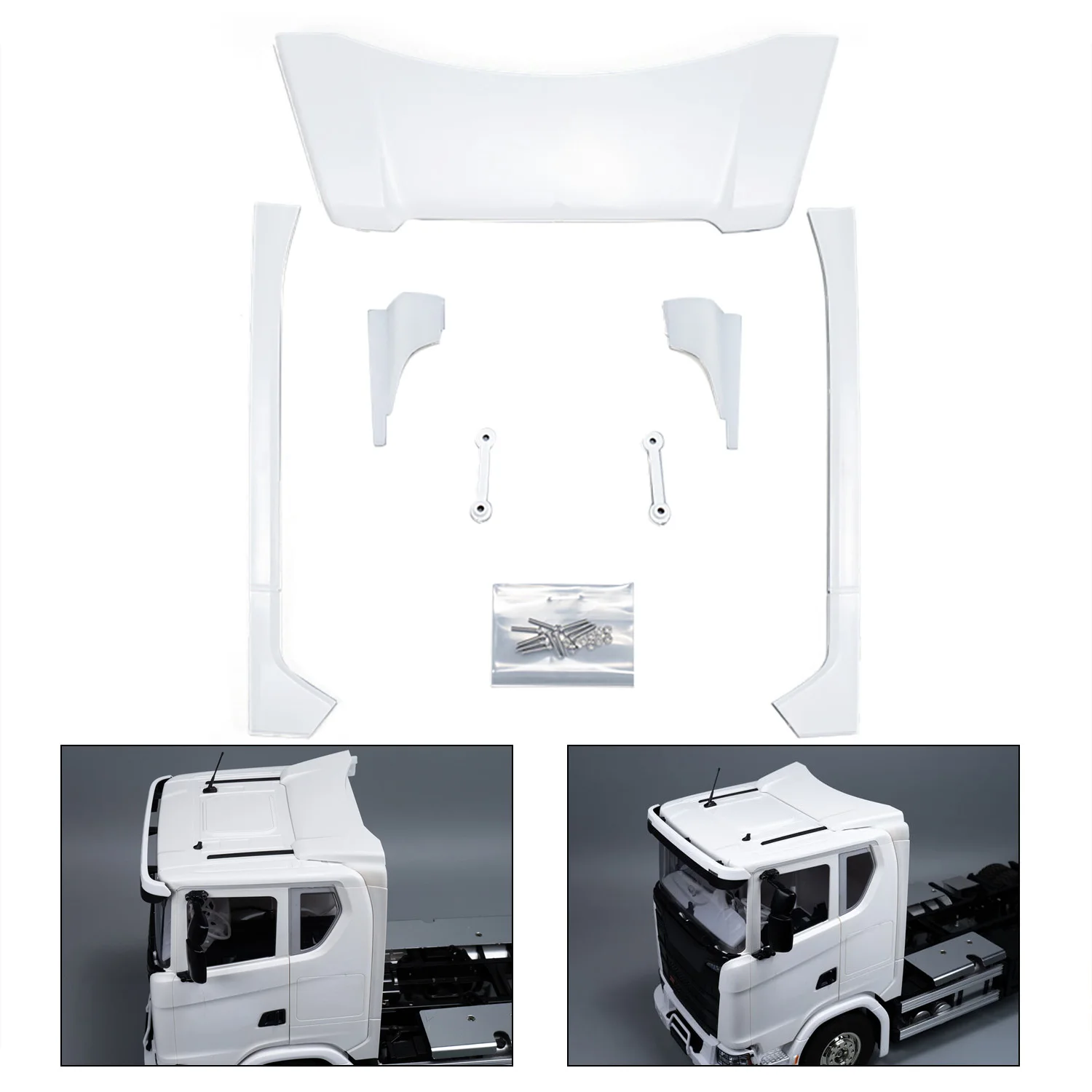 Parts Plastic Cab Roof Spoiler Narrow Side Wing for 1/14 DIY Tamiya Radio Control Tractor Truck 770S 56368 56371 RC Lorry Model
Parts Plastic Cab Roof Spoiler Narrow Side Wing for 1/14 DIY Tamiya Radio Control Tractor Truck 770S 56368 56371 RC Lorry Model