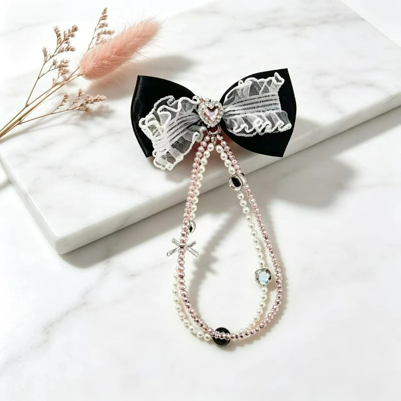 Lolita Style Lace Bow Mobile Phone Lanyard, Suitable for Key Bag Pendant
Lolita Style Lace Bow Mobile Phone Lanyard, Suitable for Key Bag Pendant