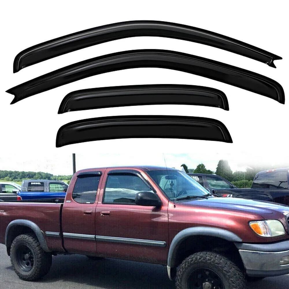 Fit 2000-2006 Toyota Tundra Extended Cab Window Visor Vent Rain Guards Deflector
Fit 2000-2006 Toyota Tundra Extended Cab Window Visor Vent Rain Guards Deflector