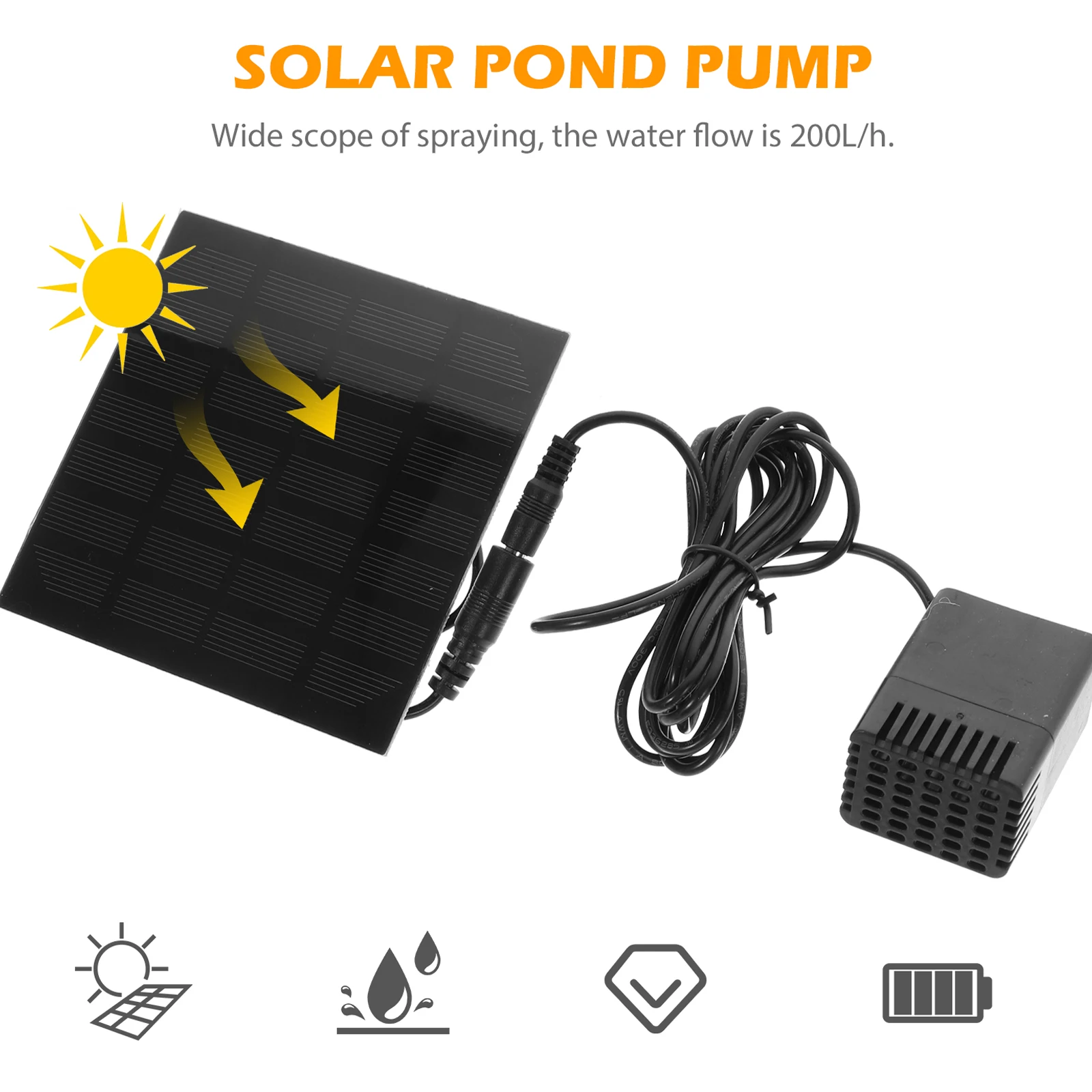 Solar Fountain Pump Kit Submersible Water Pumps Outdoor Solar Powered Miniature Pond Garden Decoration 200L H Sprayer
Solar Fountain Pump Kit Submersible Water Pumps Outdoor Solar Powered Miniature Pond Garden Decoration 200L H Sprayer