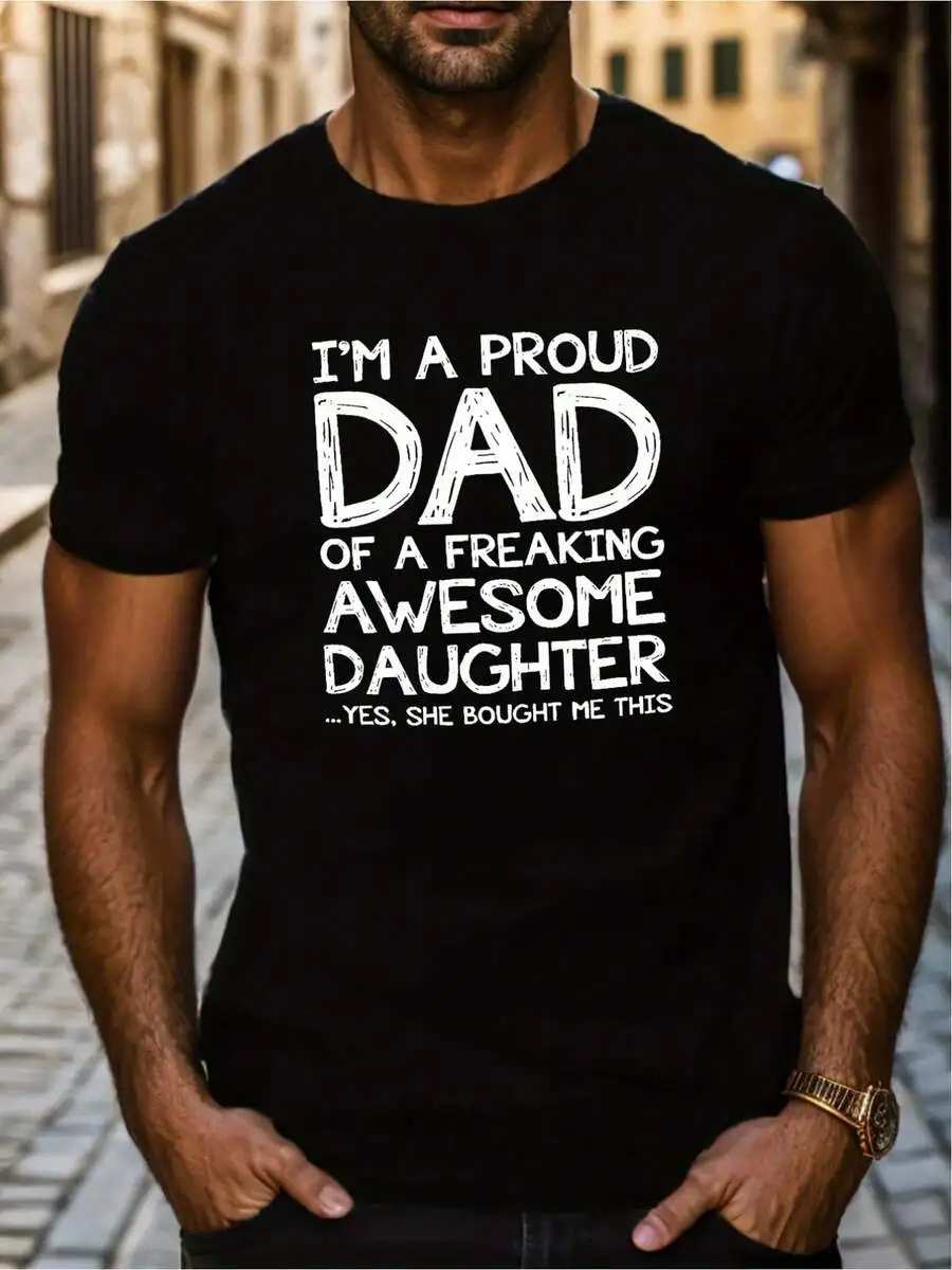 Mens Proud Dad Of Awesome Daughter T-Shirt Cotton Casual Tee
Mens Proud Dad Of Awesome Daughter T-Shirt Cotton Casual Tee